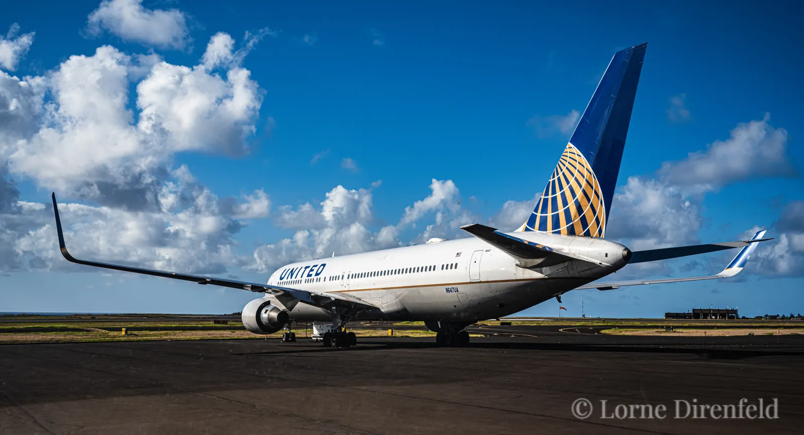 A United Airlines Boeing 767ER taking a little well deserved break on Kauai . . .